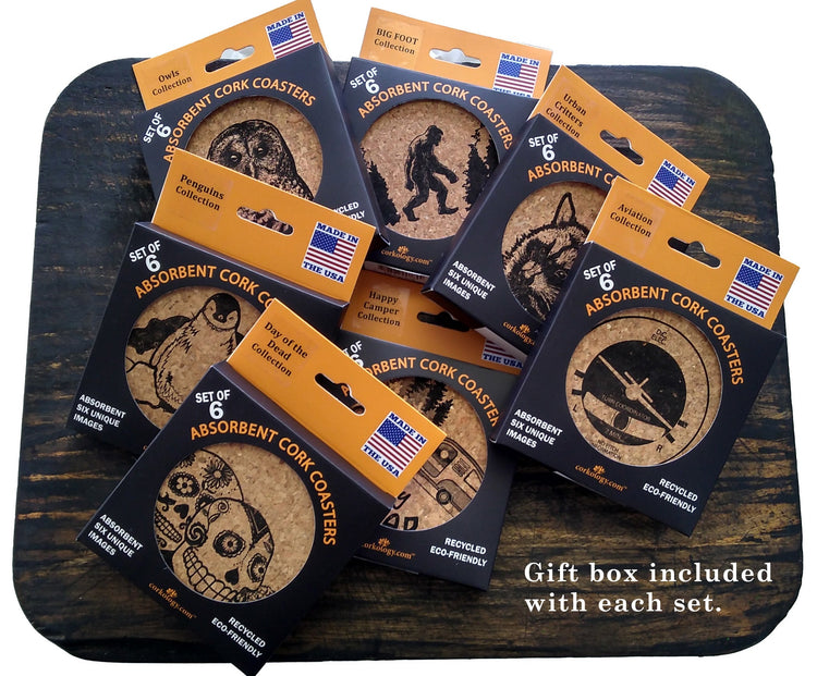 Cork Coaster Set