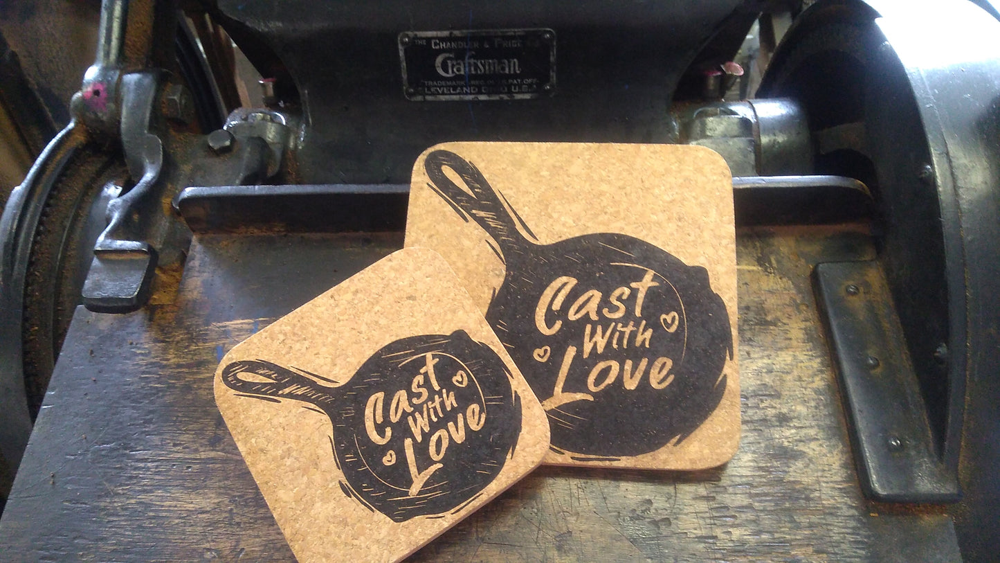 Cast with Love Cork Trivet Set