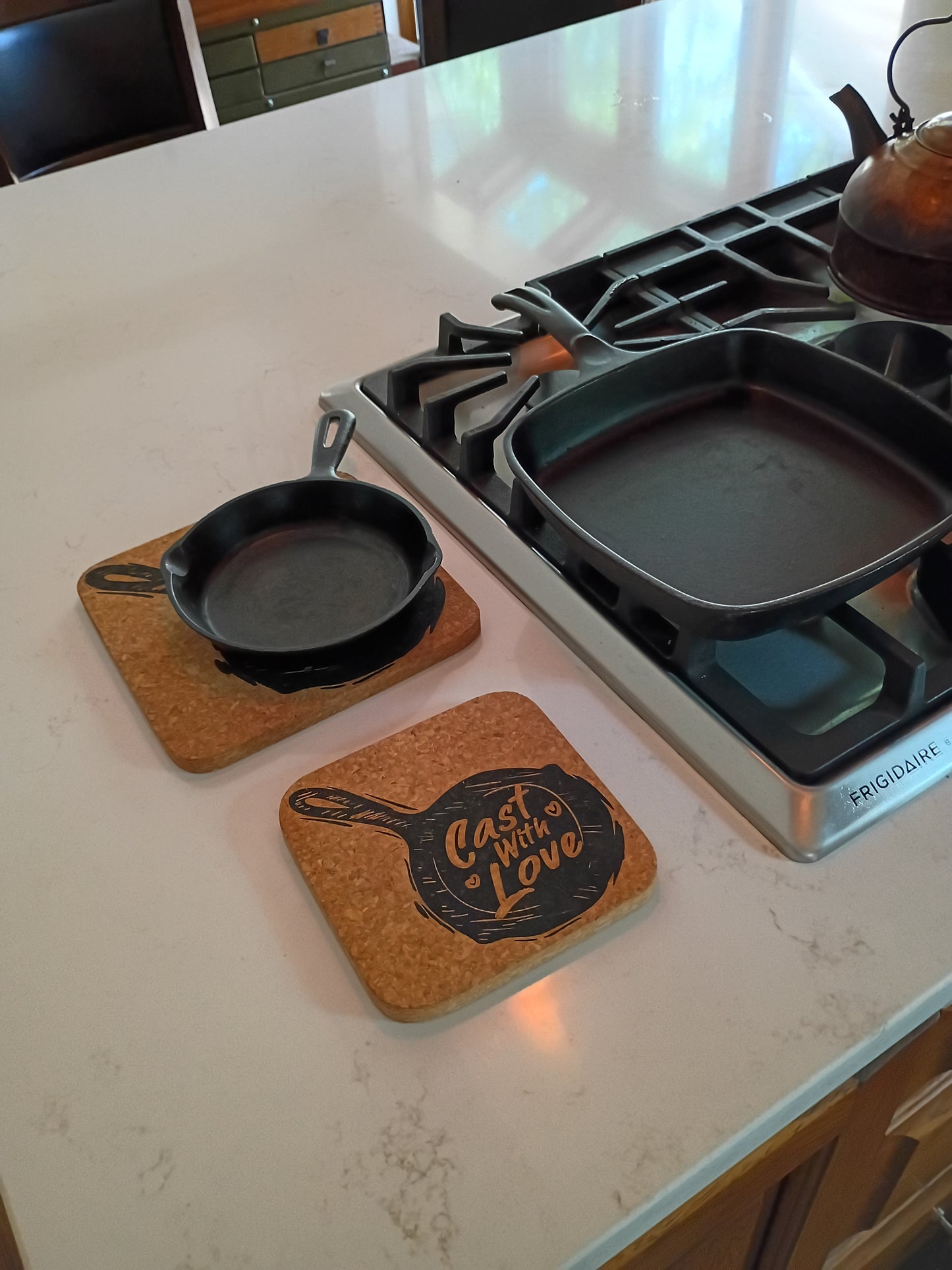 Cast with Love Cork Trivet Set