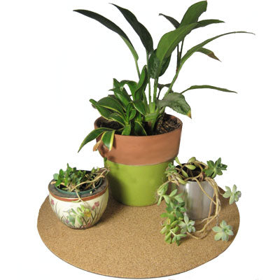 mats for under plant pots 16 inch Cork Plant Mat