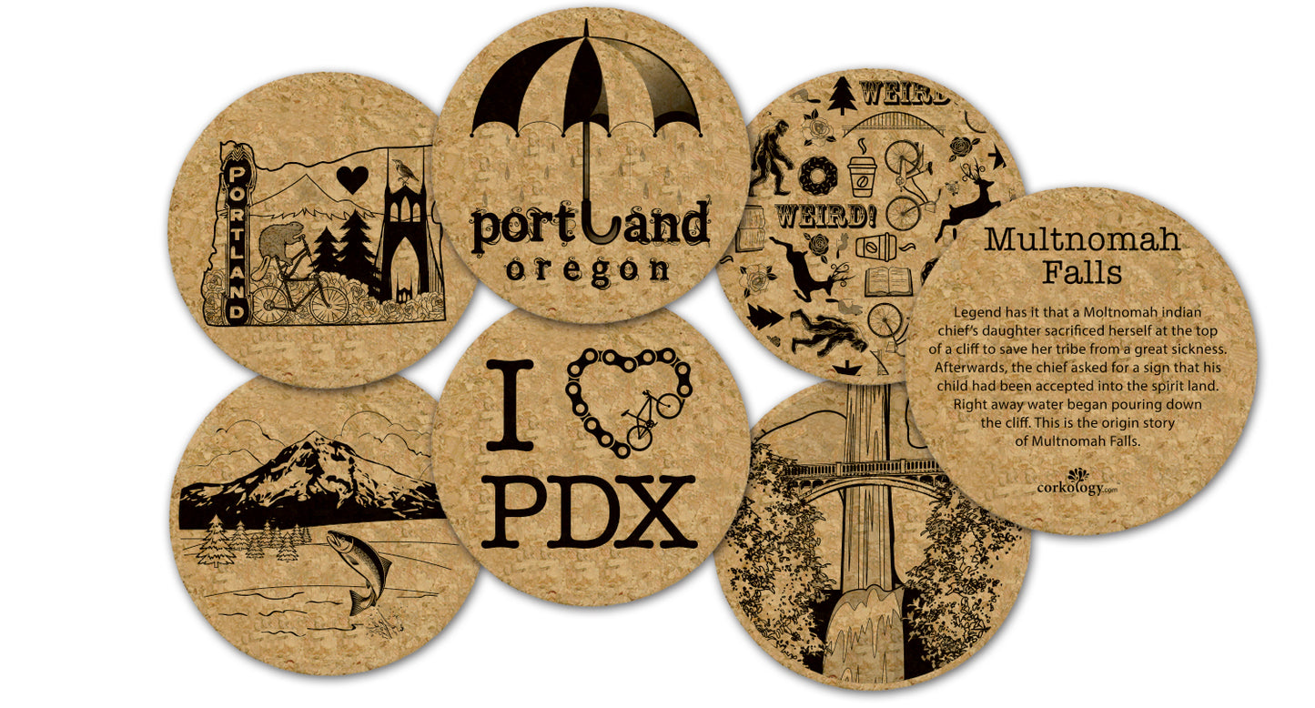 Portland Cork Coaster Set