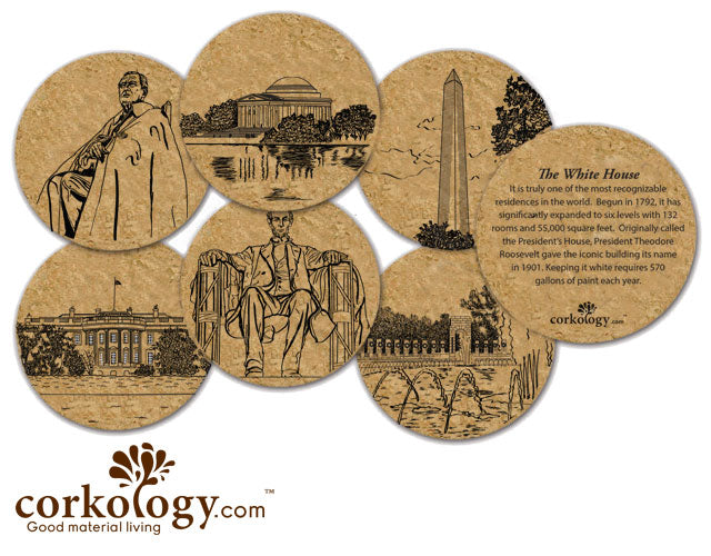 Washington DC Cork Coaster Set