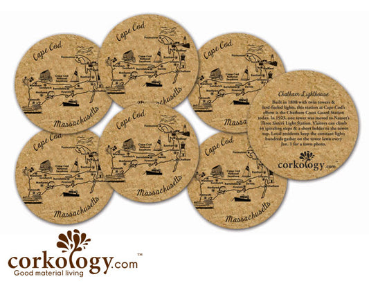 Cape Cod Cork Coaster Set