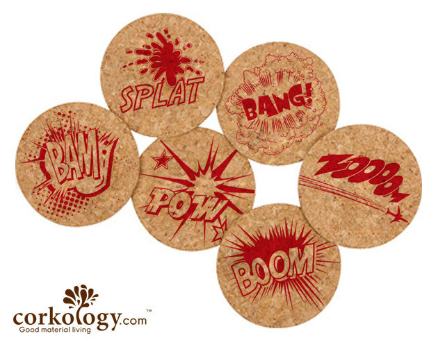 Comics Cork Coaster Set