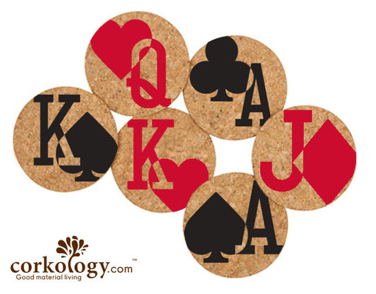 Gamblers Charm Cork Coaster Set
