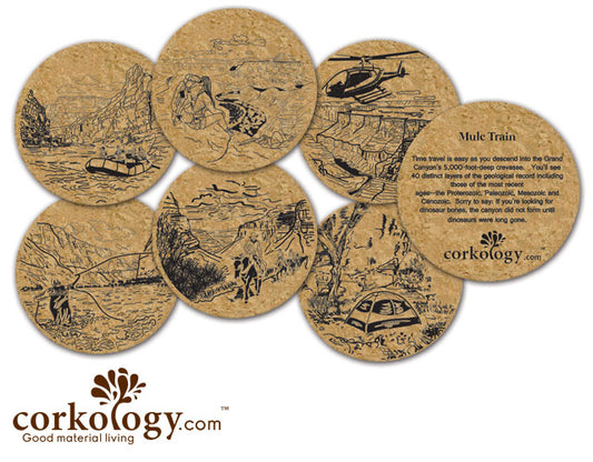 Grand Canyon Cork Coaster Set