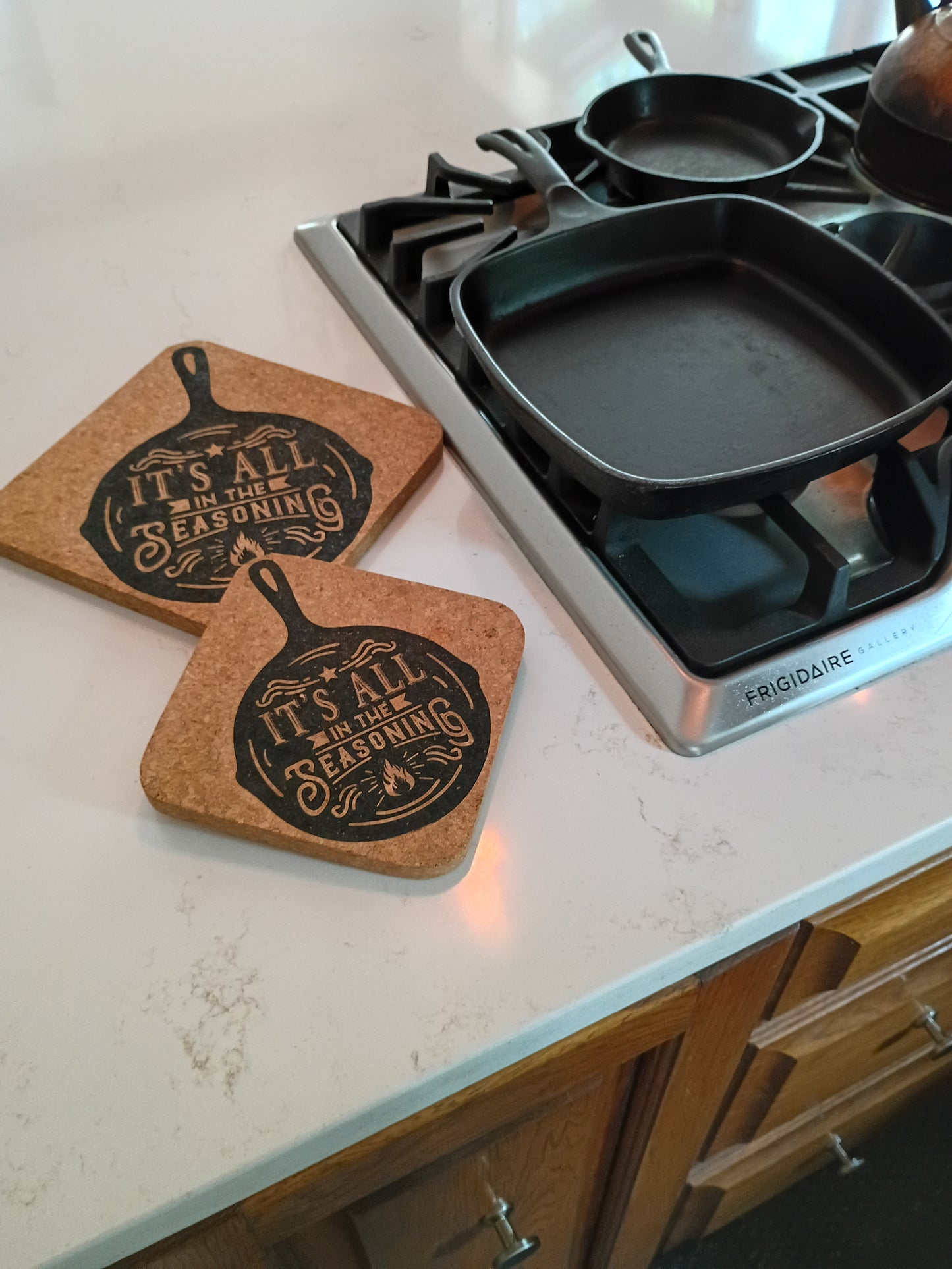 It's All in the Seasoning Cork Trivet Set