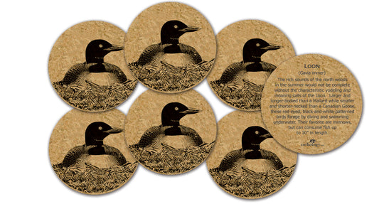Loon Cork Coaster Set