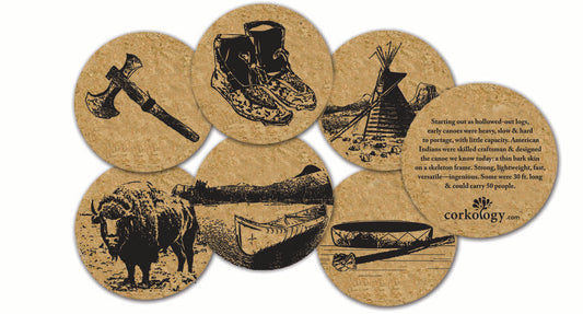Native American Cork Coaster Set
