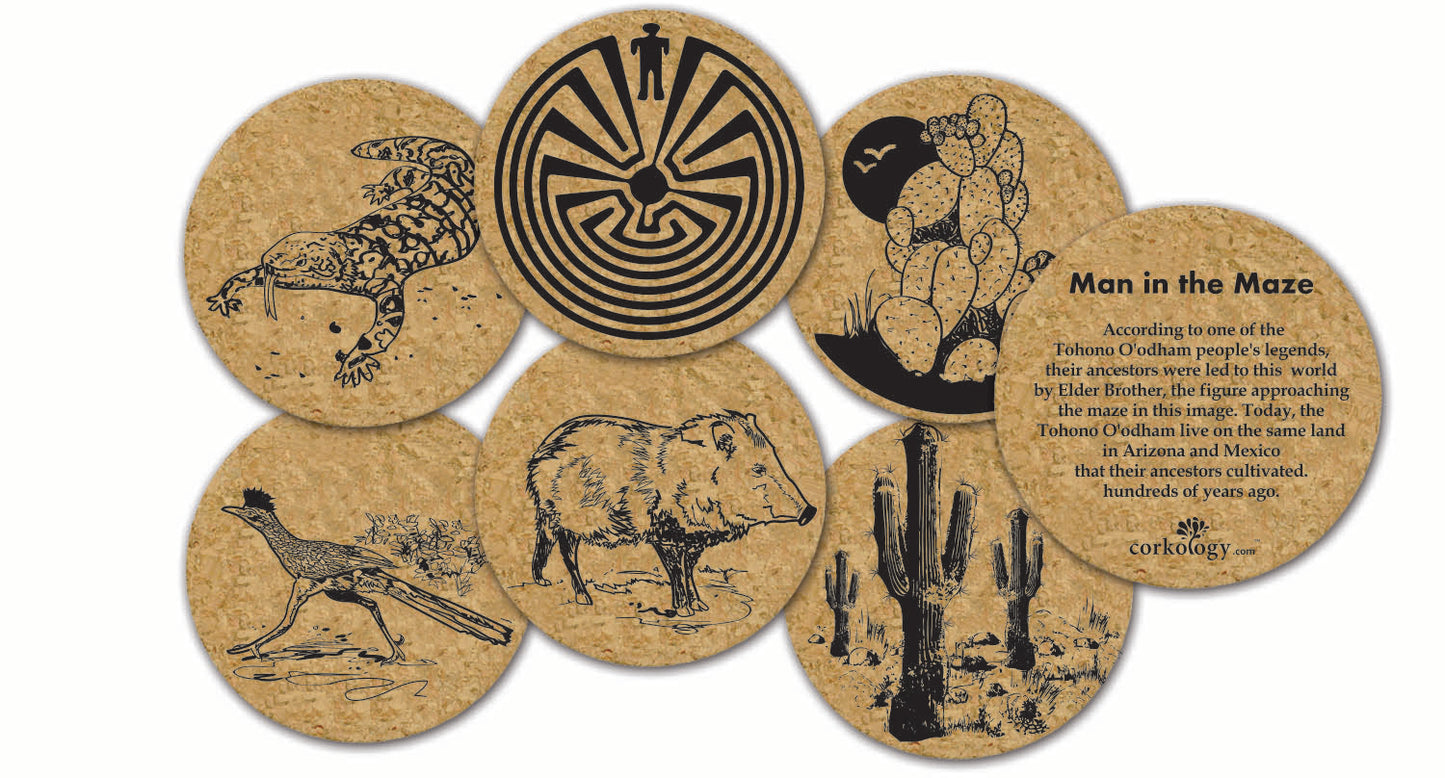 Desert Life Cork Coaster Set
