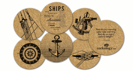 Nautical Cork Coaster Set