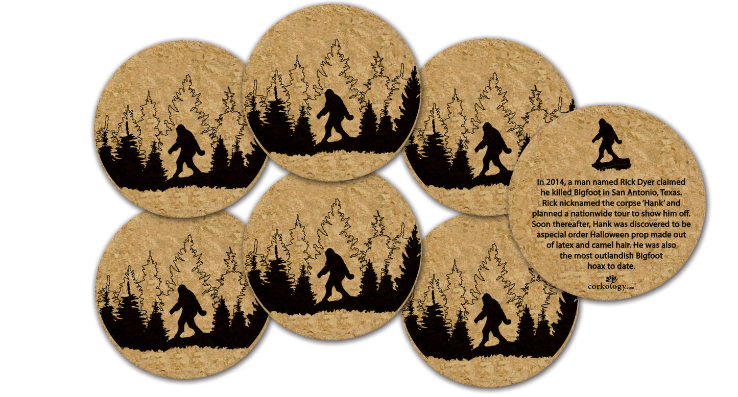 Sasquatch Cork Coaster Set